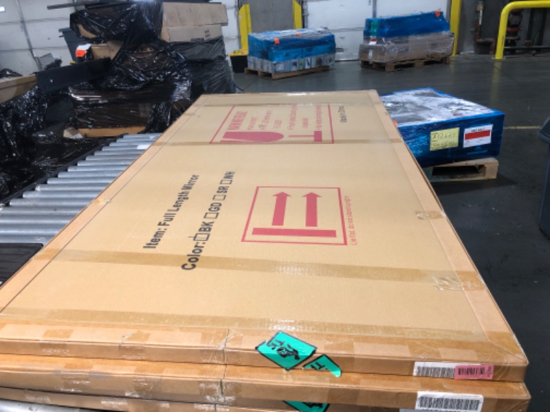 Photo 1 of ***FACTORY SEALED - OPENED FOR INSPECTION***   ***TRUCK/TRAILER PICKUP ONLY***  Furnbar Full Length Mirror, 75"x36" Full Body Mirror, Floor Mirrors with Stand, Body Mirrors Standing Hanging Leaning Against Wall,Aluminum Frame Mirrors for Bedroom Cloakroom
