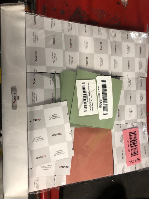 Photo 1 of (18 Pack) Pop Up Sticky Notes Refill,3x3 in Popup Notepads,Accordion Stickies Super Sticking Power,Office School Memo Note Pads Vintage Colors,Post on Windows Doors,Recyclable,Easy to Write on