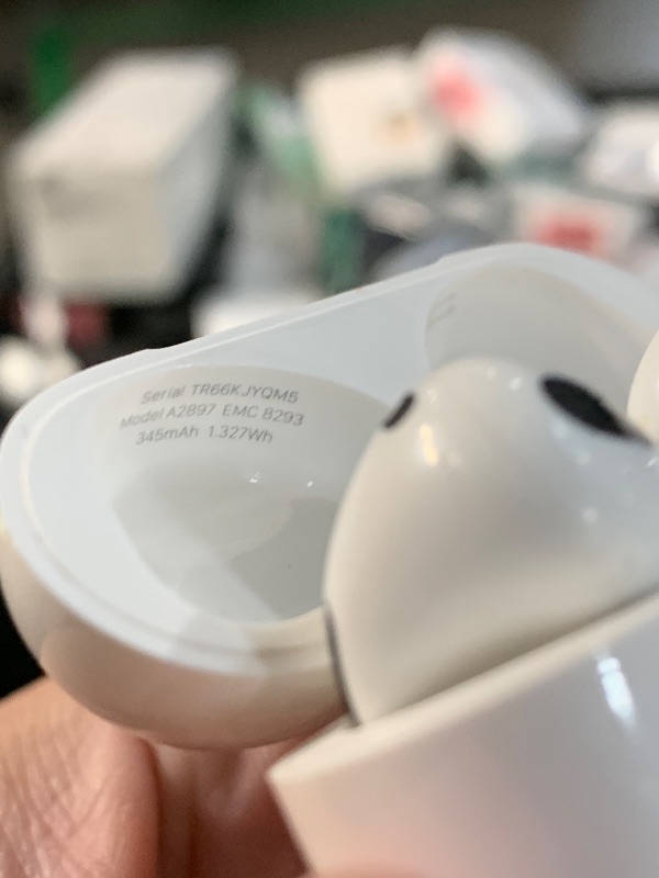 Photo 1 of ***IN THE WRONG BOX ****NOT PROS***Apple AirPods (3rd Generation) Wireless Ear Buds, Bluetooth Headphones, Personalized Spatial Audio, Sweat and Water Resistant, Lightning Charging Case Included, Up to 30 Hours of Battery Life