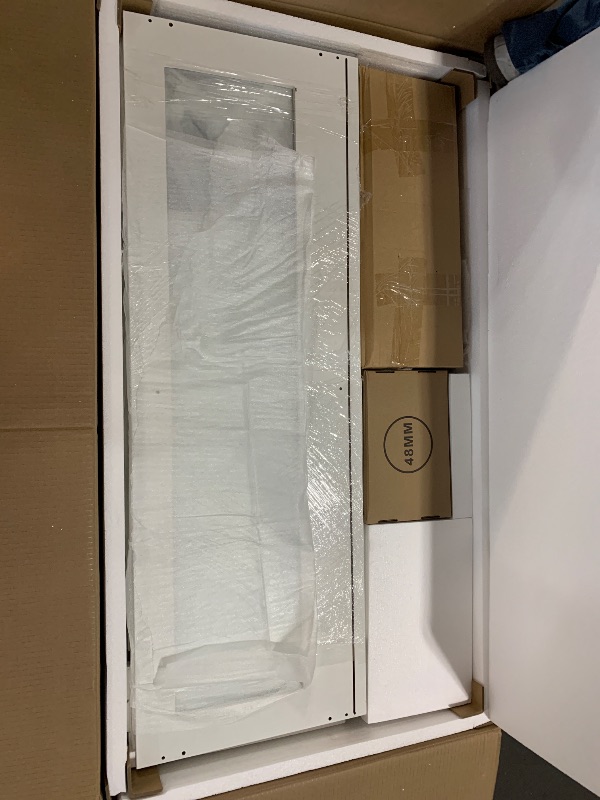 Photo 1 of ***PARTIAL SET - PRICE ADJUSTED***
DWVO 46'' Glass Top Makeup Vanity with 10 Drawers, Vanity Desk Set with Large LED Mirror, Built-in Charging Station & Cushioned Storage Chair, Dressing Table with 3-Color Light Modes, Cream White