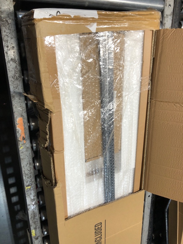 Photo 1 of ***FACTORY SEALED - OPENED FOR INSPECTION***   ***TRUCK/TRAILER PICKUP ONLY***  ROYMELO 36x80 Inch Glass Sliding Barn Door Slab and 6.6ft Hardware Kit Included, 5 Frosted Glass, LVL Wood Panel Covered with White Water-Proof Scratch-Proof PVC Surface, Simp