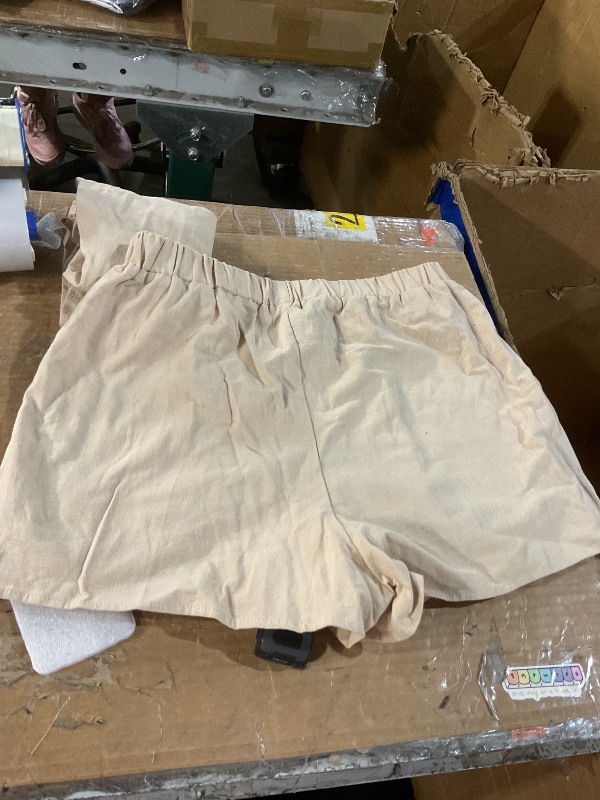 Photo 1 of ***STOCK PHOTO FOR REFERENCE ONLY*** AUTOMET Summer Sets for Women Two Piece Vacation Outfits Short Set Button Down Business Casual Dressy 2 Piece Clothes 2026 Khaki LARGE