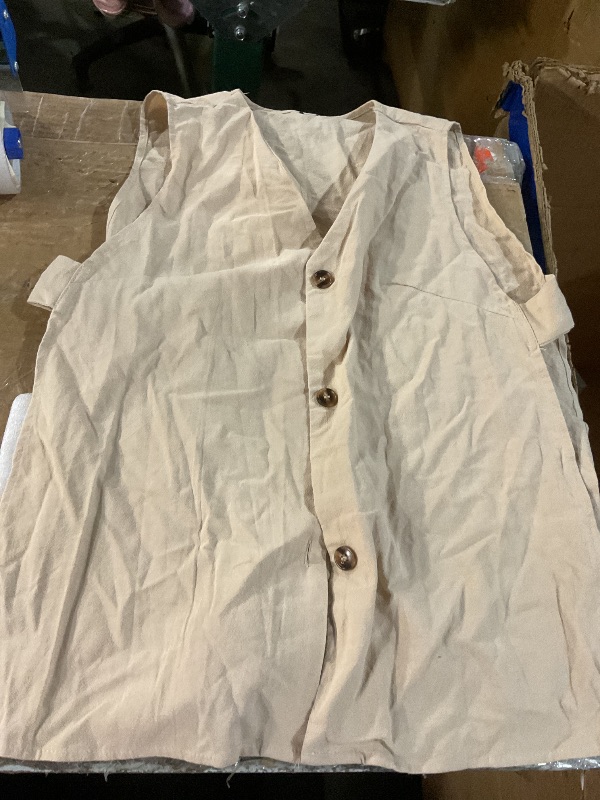 Photo 1 of ***STOCK PHOTO FOR REFERENCE ONLY*** AUTOMET Summer Sets for Women Two Piece Vacation Outfits Short Set Button Down Business Casual Dressy 2 Piece Clothes 2026 Khaki LARGE