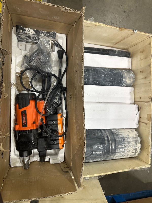 Photo 1 of ***TRUCK/TRAILER PICKUP ONLY***
VEVOR Diamond Core Drilling Machine, 0.8–8 in Drilling Diameter, Stand-Mount Dry and Wet Concrete Core Drill Rig with 8 Drill Bits, 800 RPM Speed, UNC1 1/4–7 Thread, 3000W