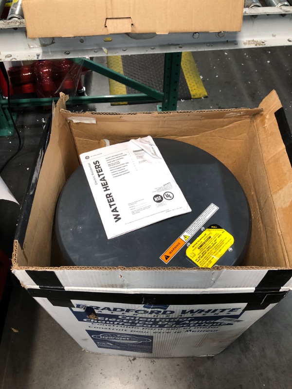 Photo 1 of (USED, UNTESTED FOR PARTS) GE Appliances 18 Gallon Versatile Electric Water Heater with Adjustable Thermostat & Drain Valve, Side Port Lowboy, Point of Use, 240 Volt