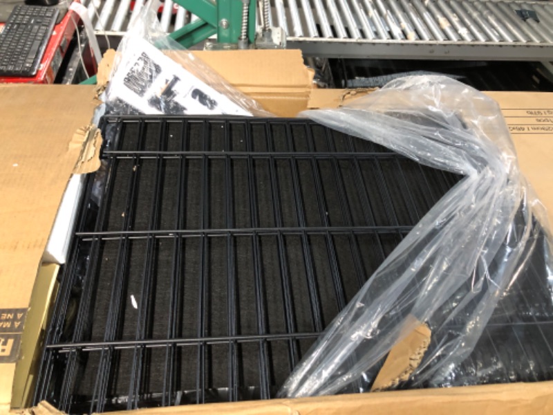 Photo 1 of ***Missing few parts/missing all the slats/box includes all hardware and manual*** Rolanstar Twin Size Bed Frame with LED Lights and Charging Station, PU Leather Bed Storage Headboard & Drawers, Heavy Duty Wood Slats, Easy Assembly, Black