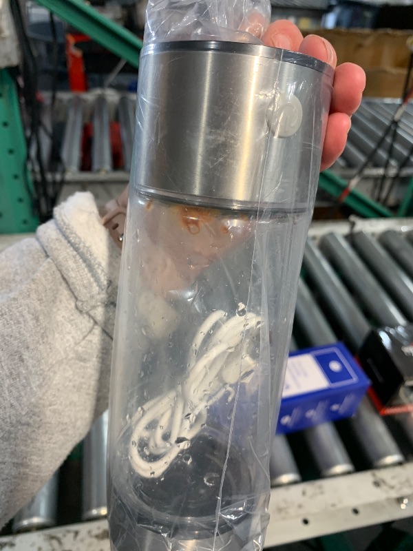View 2 of * minor rust* Aqua Vital Hydrogen Water Bottle 2026 Generator 16 oz/470 ml SPE-PEM Ionized H? Hydration Bottle USB-C Rechargeable Glass Flask with Auto Shut-Off Portable Sports & Travel Hydrogenated Water Machine