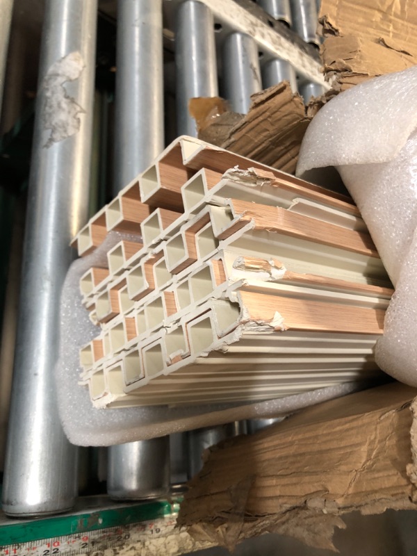 View 2 of ***DAMAGED - SEE NOTES/PICTURES***Dowell 3D Slat Wall Panels, Oak Color Wood Grain Pattern,Fluted Panels for Wall,Wall Decor Panels Noise Reduction (9001 4812 12 Oak Natural 48"H)