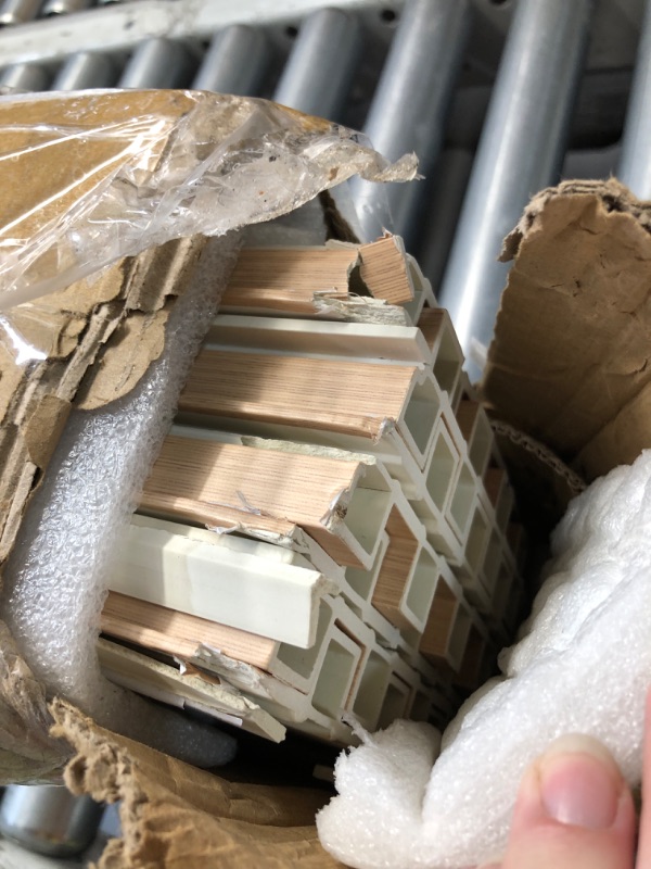 View 3 of ***DAMAGED - SEE NOTES/PICTURES***Dowell 3D Slat Wall Panels, Oak Color Wood Grain Pattern,Fluted Panels for Wall,Wall Decor Panels Noise Reduction (9001 4812 12 Oak Natural 48"H)