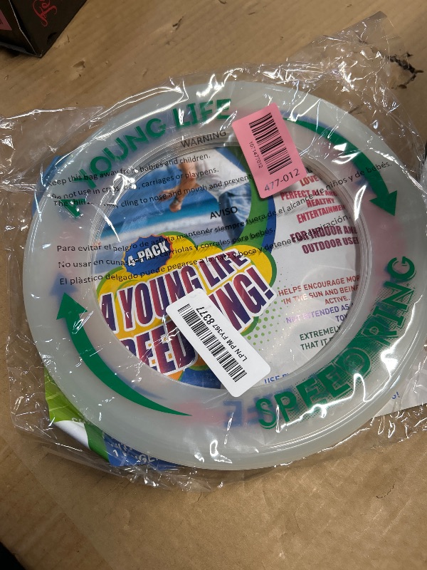 Photo 1 of [4 Pack] Kid's Flying Rings Flying Disc - Glow in The Dark - Fly Straight - Weight 1.15 OZ Only - Floats On The Water - Best Healthy Activities for Your Family - Party Outside and Play!