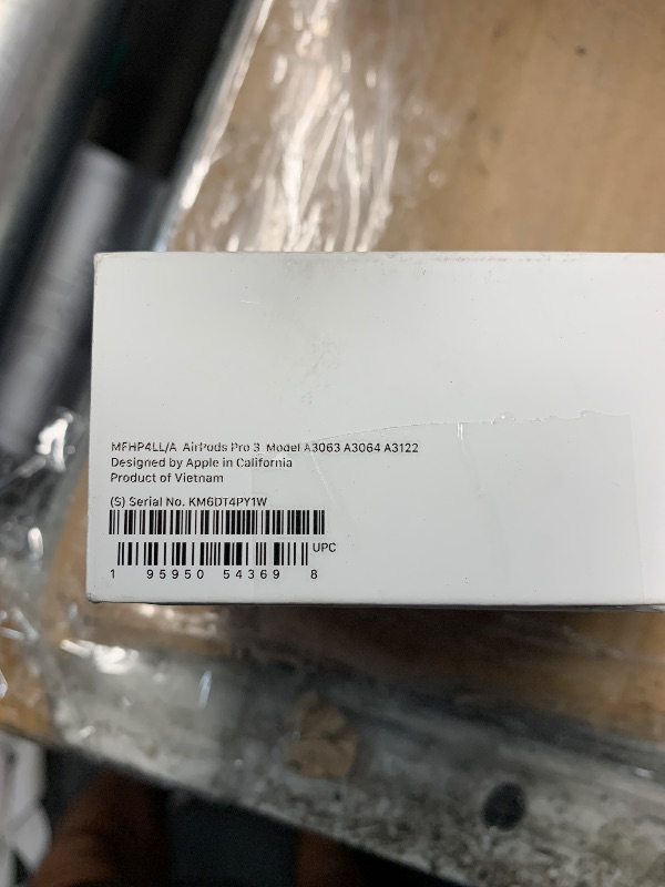 Photo 1 of ***NONFUNCTIONAL - FOR PARTS ONLY***Apple AirPods Pro 3 Wireless Earbuds, Active Noise Cancellation, Live Translation, Heart Rate Sensing, Hearing Aid Feature, Bluetooth Headphones, Spatial Audio, High-Fidelity Sound, USB-C Charging