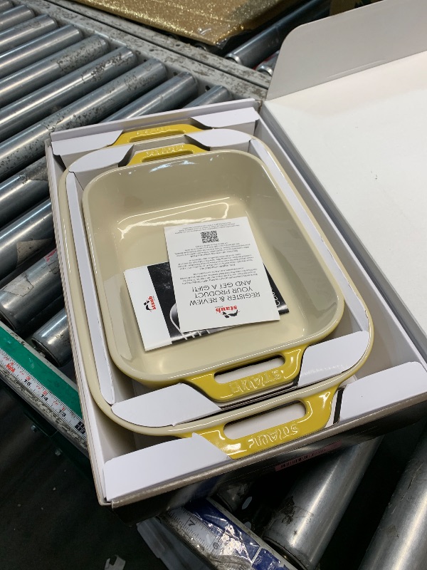Photo 1 of ***PARTIAL SET - PRICE ADJUSTED***STAUB Ceramic 3-pc Rectangular Baking Dish Set - Citron