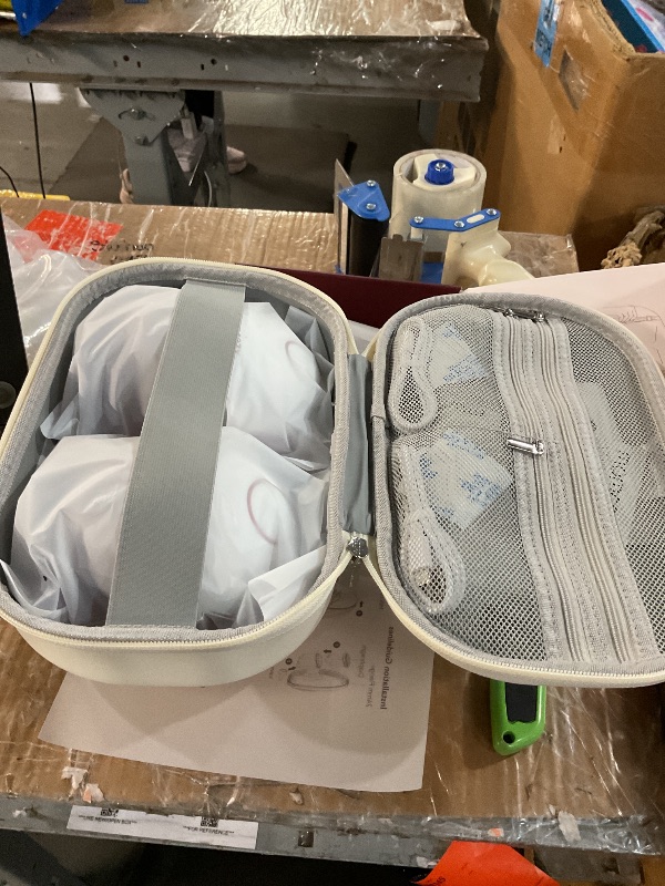 Photo 1 of  **FACTORY SEALED BUT OPENED FOR INSPECTION**Momcozy Breast Pump Hands Free Mobile Style | M6, Wearable Breastfeeding Pump Ideal Rhythm for More Milk, DoubleFit Flange More Fit & Discreet with 3 Modes & 9 Levels, 24mm - 2 Pack Cozy Red