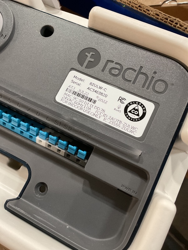 Photo 1 of ***MISSING ADAPTER*** Rachio WiFi Smart Sprinkler Controller (8-Zone Irrigation Remote Control) – App-Based Scheduling, Local Weather Intelligence, Rain Skips, Easy DIY Install