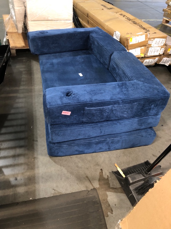 Photo 1 of *****STOCK PHOTO FOR REFERENCE ****ZQRhome 79'' Convertible Sleeper Sofa Bed, 5 in 1 Folding Floor Couch with Pull Out Bed, Modular Corduroy Sofa with Cushions for Living Room Apartment Bedroom Guest Room Use (Blue)