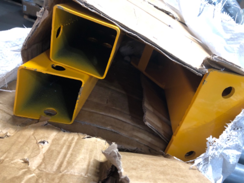 View 2 of ***SOLD FOR PARTS***Heavy Duty 2 Ton (4000 lbs) Folding Hydraulic Engine Hoist Cherry Picker – Carbon Steel Shop Crane, 6 Iron Casters, Engine Lift for Car Repair, Garage, Workshop – Yellow