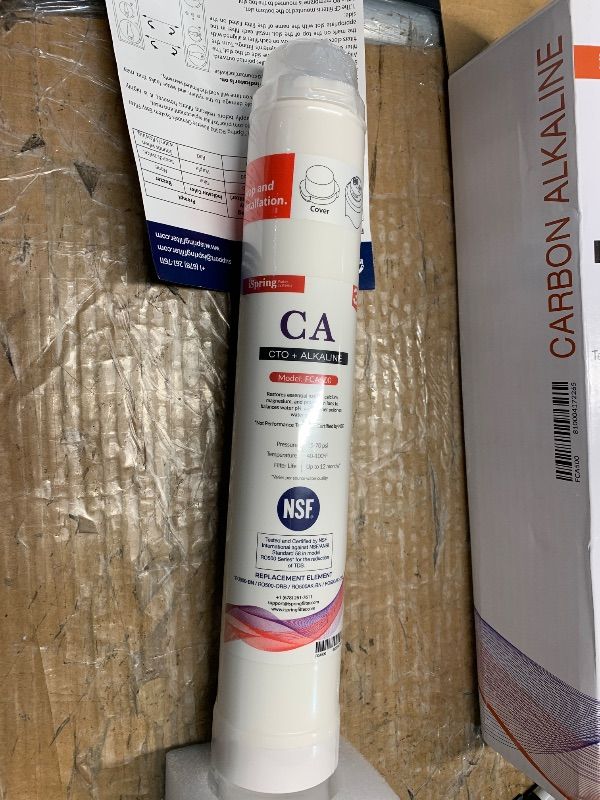 Photo 1 of ***FACTORY SEALED***iSpring FCA500 Carbon Alkaline Composite Filter Replacement Cartridge for RO500 Series Tankless Reverse Osmosis Water Filtration System with Natural pH Balance and Remineralization