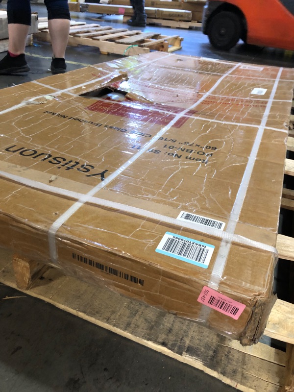 Photo 1 of ***FACTORY SEALED OPEN FOR INSPECTION ****YSTISUON Frameless Sliding Shower Door, 55-60 in. W x 76 in. H Bathroom Glass Shower Door, 5/16" (8mm) Clear Tempered Glass with Explosion-Proof FilmNano Coating (Brushed Nickel W60 xH76)