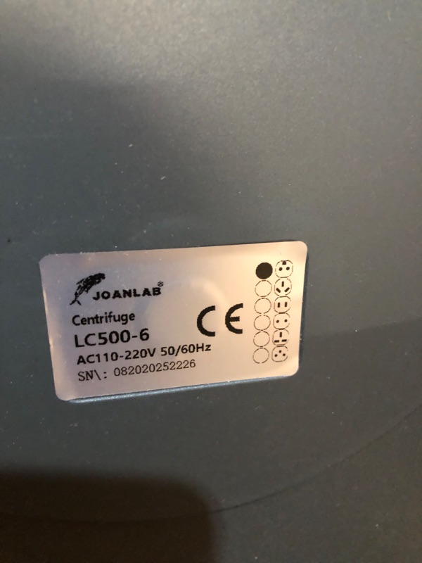 Photo 1 of *************FOR PARTS ONLY- SEE COMMENTS BEFORE BID************
JOANLAB Centrifuge Machine 2ml/5ml/10ml/15ml/50ml x 6,Low Speed 500-4000rpm,2146xg RCF Lab Benchtop Centrifuges w/Time