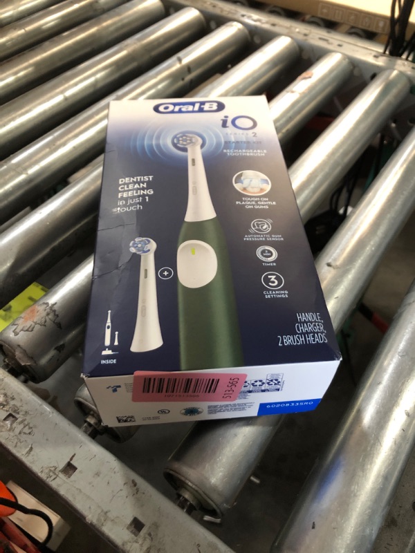 Photo 1 of ***FACTORY SEALED -***Oral-B Rechargeable Electric Toothbrush, iO2 Starter Kit, 3 Cleaning Modes, Automatic Pressure Sensor to Protect Gums, 2 Brush Heads, Forest Green