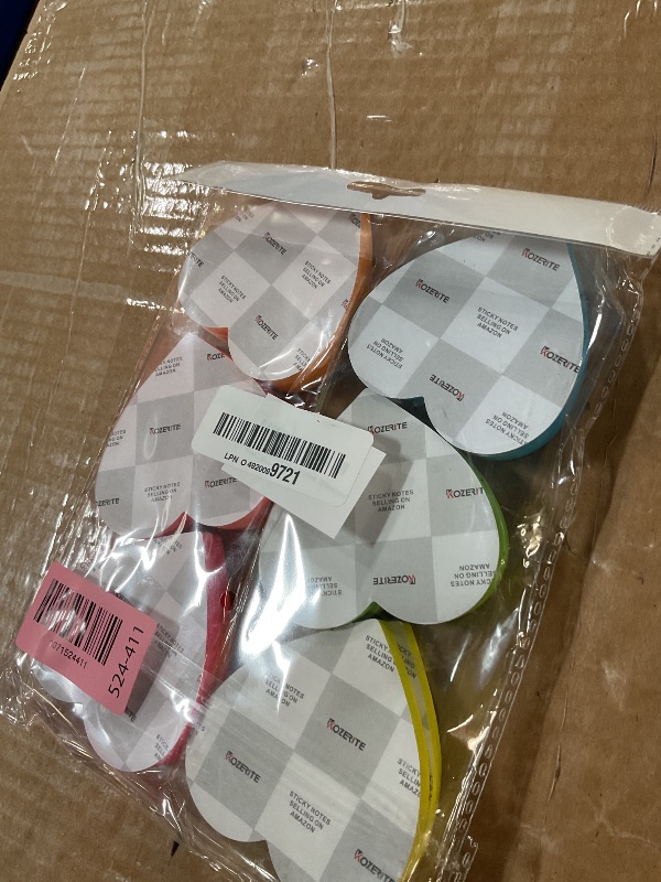 Photo 1 of (12 Pads) Heart Sticky Notes 3x3 Inches, Valentines Gifts?Cute Bright Colors Self-Stick Pads, Easy to Post for Home, Notebook, 72 Sheets/pad