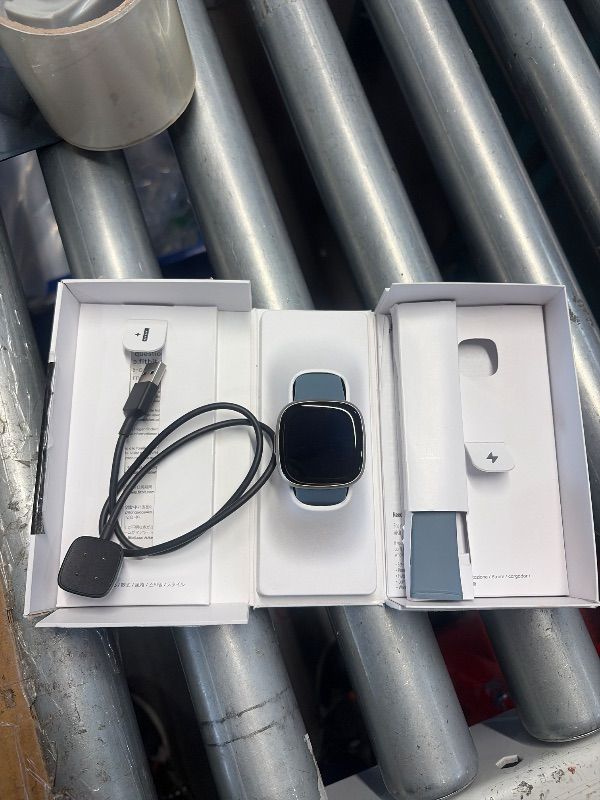 Photo 1 of ***FOR PARTS ONLY***
Fitbit Versa 4 Fitness Smartwatch with Daily Readiness, GPS, 24/7 Heart Rate, 40+ Exercise Modes, Sleep Tracking and more, Waterfall Blue/Platinum, One Size (S & L Bands Included)