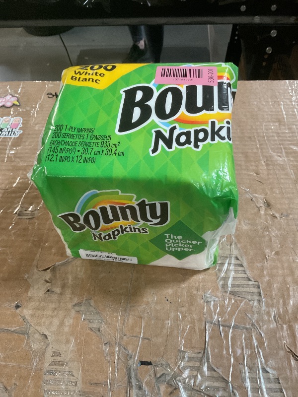 Photo 1 of ***missing Half***
Bounty Paper Napkins, White, 200 Count, Packaging may vary
