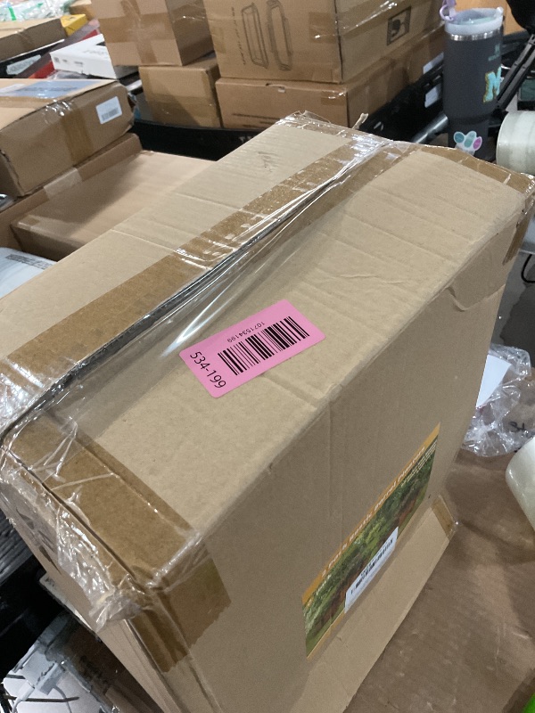 Photo 1 of ***MISSING PARTS***
Aoutrow 15.43In 2 Pack Rustic Barrel Planters, Decorative Outdoor Garden Backyard Planter with Legs, Metal Flower Pot Half Barrel Planter Box, Brown