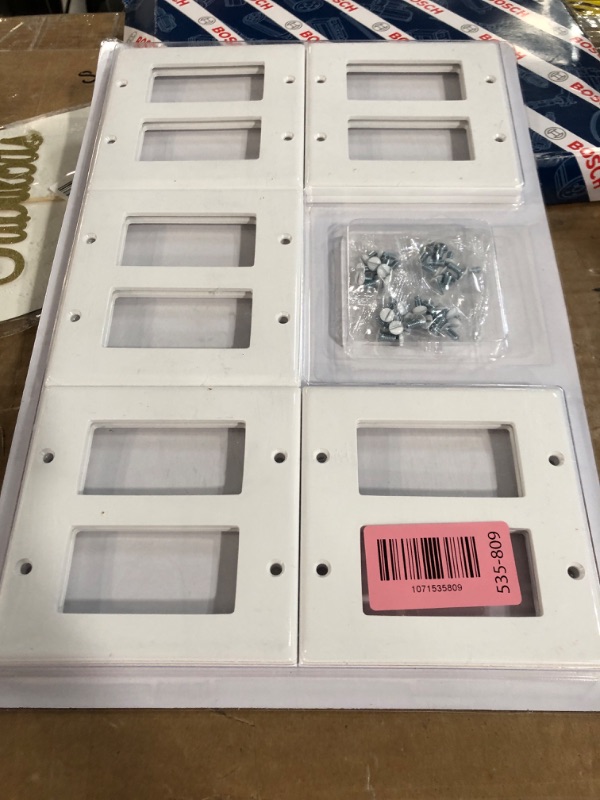 Photo 1 of [10 Pack] BESTTEN Decorator Wall Plate, 2 Gang Standard Size Outlet Cover for GFCI and USB Receptacles, H4.53” x W4.57”, Unbreakable Polycarbonate Material, UL Listed, White