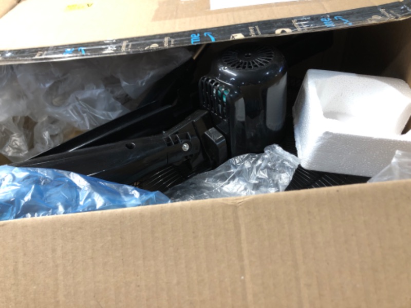 Photo 1 of ****STOCK PHOTO REFERENCE ONLY***Comfort Zone 16-Inch Oscillating Pedestal Fan – 3-Speed High-Velocity Cooling, Adjustable Height & Tilt, Quad-Pod Folding Base, Black – ETL Listed