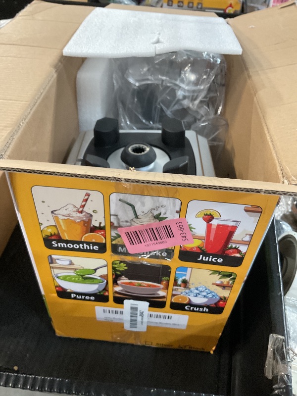 Photo 1 of ***DAMAGED - SEE NOTES/PICTURES*** Aeitto Blenders for Kitchen 1800W Professional Countertop Blender, 68Oz Large Capacity Smoothie Blender with 3 Programs & 7 Speeds for Smoothies, Ice Crush, Frozen Drinks, Black