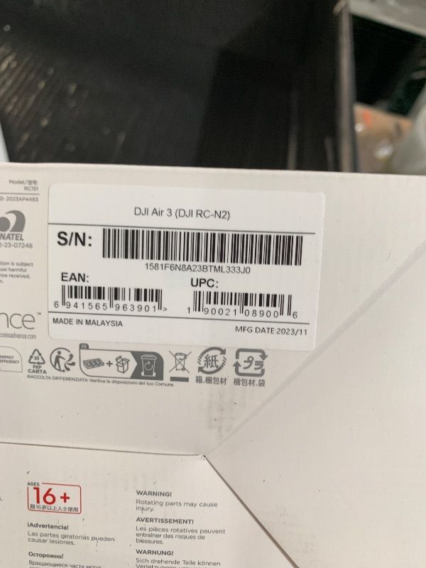 Photo 1 of ** FOR PARTS ONLY **LOCKED TO PAST USER** DJI Air 3 Fly More Combo with DJI RC 2