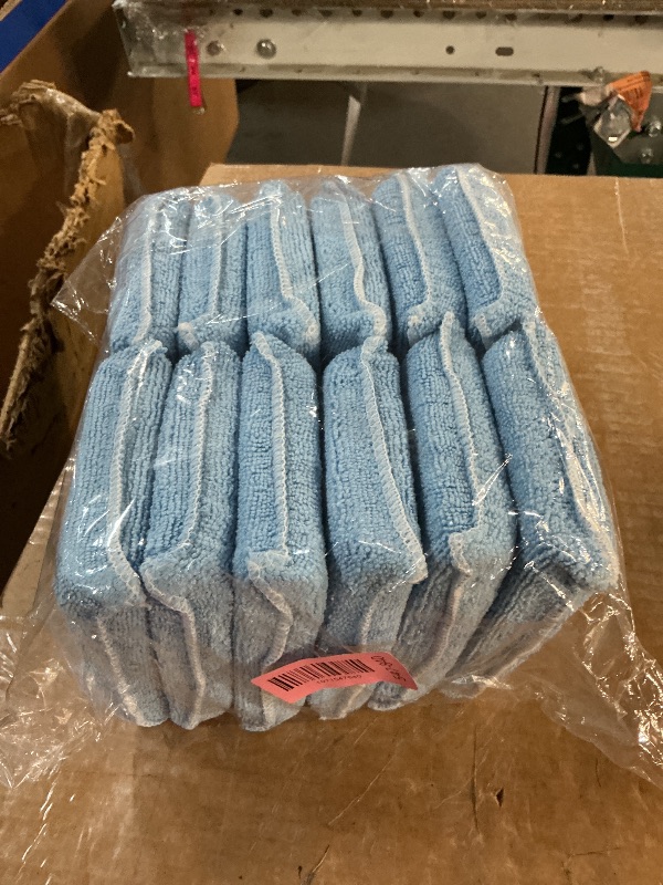 Photo 1 of (12-Pack) Professional Microfiber Sealer Applicator Pad – The Perfect Tool to Apply Sealer to All Natural Stone and Tile Like Marble, Granite, Concrete & Slate (Blue)
