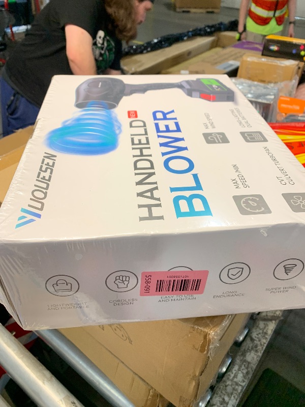 Photo 1 of ***FACTORY SEALED***YUQUESEN 980,000 RPM Cordless Leaf Blower - 21V Electric Handheld Leaf Blower with 2×4.0Ah Batteries & Fast Charger - Lightweight for Patio, Lawn, Yard, Deck Cleaning - Light Black