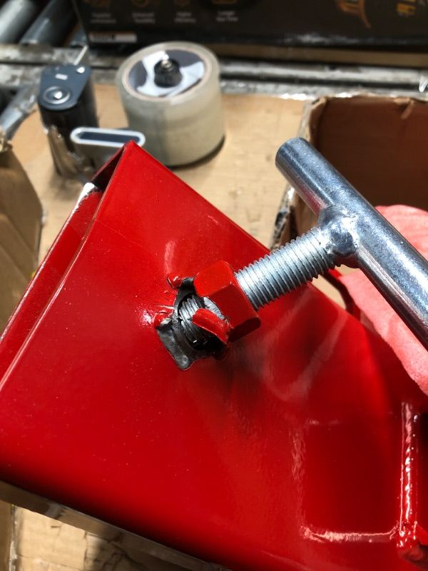 Photo 1 of ***DAMAGED - SEE NOTES/PICTURES***
Forklift Trailer Hitch Attachment, EBESTTECH 1 PC 2" Receiver Trailer Towing Adapter with Chain Red