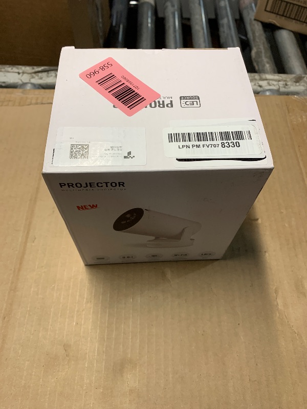 Photo 1 of ***MISSING POWER CORD***UNABLE TO TEST***
Mini Portable Projector with 4K Support, Bluetooth 5.4 WIFI6, 5watt Sound Base Speaker, 160 ANSI, Android 11, 210° Rotation , Auto Keystone Correction Video Projector HY300 ULTRA