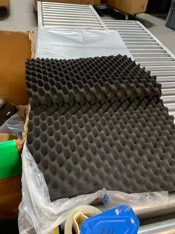 View 2 of ***1 PIECE** Acoustic Panels8 FT ' Egg Crate Foam Soundproof Foam Wall Panels,High Density Fireproof Noise Cancelling Foam Studio Foam Panel,Noise (Black)
