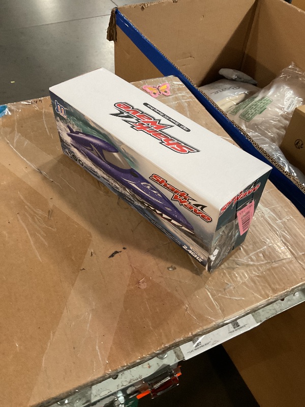 Photo 1 of ***DAMAGED - SEE NOTES/PICTURES***Shark RC Racing Boat for Kids & Adults,2.4GHz High Speed Remote Control Boat W/ Dual Battery 50 Min Runtime,Waterproof,Fast Remote Control Toy Gift Kids 8-12, Ideal for Pools & Lakes,Shining Blue