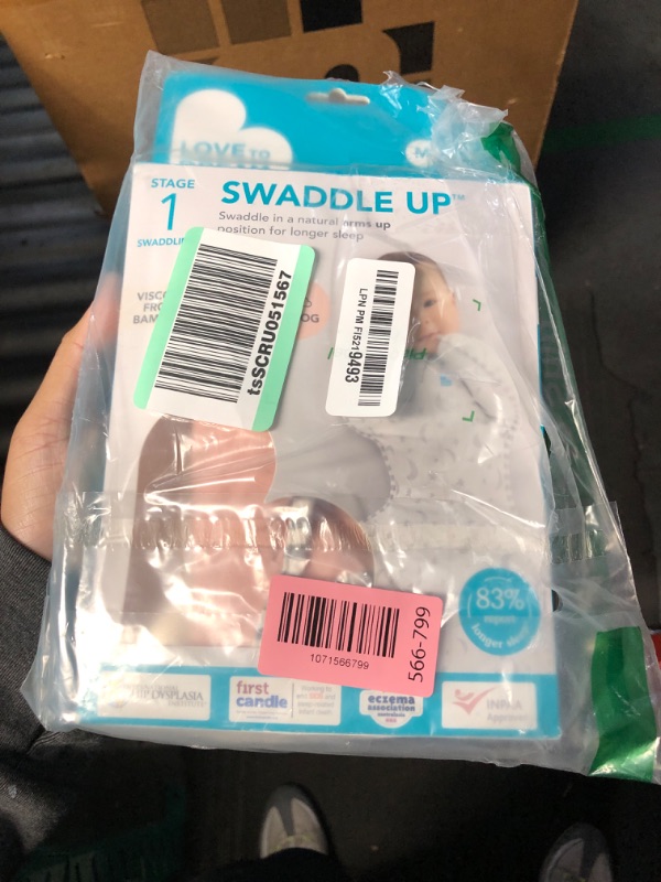Photo 1 of "Love to Dream Swaddle Up Bamboo, Arms Up Position, Soft and Luxurious 95% Viscose from Bamboo,5% Elastane Wearable Blanket 1.0 TOG - (20-24°C) Ideal for Moderate Temps(Cherries Blush,Medium, 6–8.5kg)
