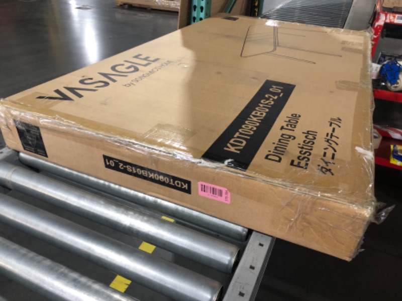 Photo 1 of ***Partial Set Box 1/2 ONLY***
VASAGLE MAEZO Collection - Extendable Dining Table for 4/6/8, Kitchen Table with Tapered Legs, Curved Transitions, for Dining Room, Kitchen, Home Office, Honey Brown UKDT090K01V1