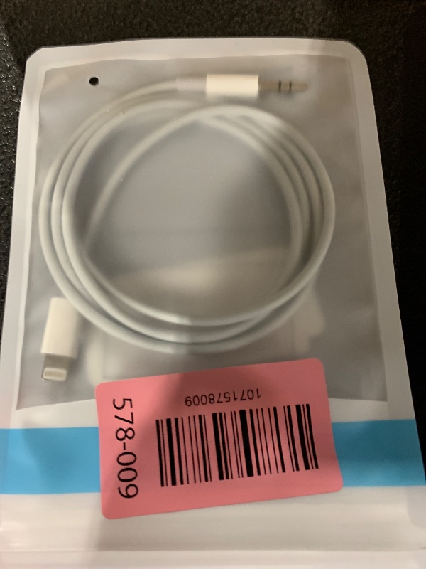 Photo 1 of (Apple MFi Certified) iPhone AUX Cord,Lightning to 1/8 Inch Audio Cable,3.3ft, Headphone Jack Adapter Male Aux Stereo Audio Cable Compatible for iPhone 14/13/12/11/XR/X/8/7 (White)
