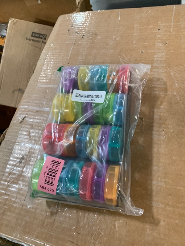 Photo 1 of ?Upgrade? Monthly Pill Organizer 2 Times A Day,One Month Box AM PM,Daily Cases Large 4 Week,Medication 28 Days Dispenser for Pills,Fish Oils, Vitamin,Supplement(Rainbow)…