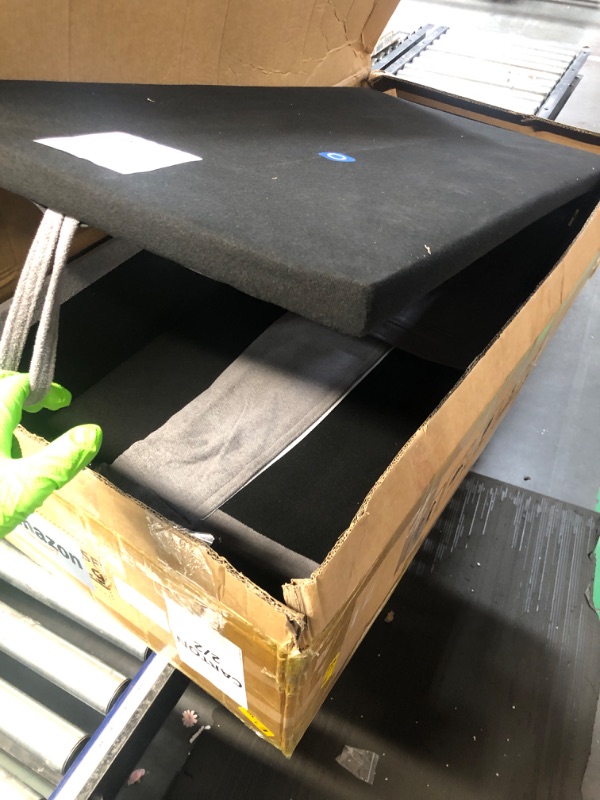 Photo 1 of ** only carton # 2 is included, missing carton # 1 *** ASHOMELI 99" Convertible Sleeper Sofa Bed,L Shaped with Storage Chaise Pull Out Couch for Living Room,USB and Type-C,Removable Washable Chenille Covers (Gray)