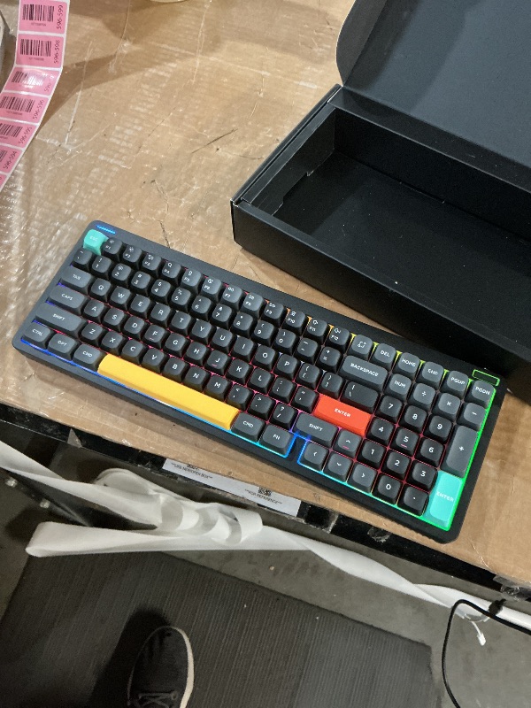 Photo 1 of *N key doesn't work* nuphy Halo96 V2 Wireless Keyboard,Gasket Structure,96% Hot Swappable Gaming Keyboard, 99 Kyes RGB Backlit Mechanical Keyboard, Support QMK/VIA,Bluetooth/USB-C/2.4GHz-Black,Lemon Switches (55gf)