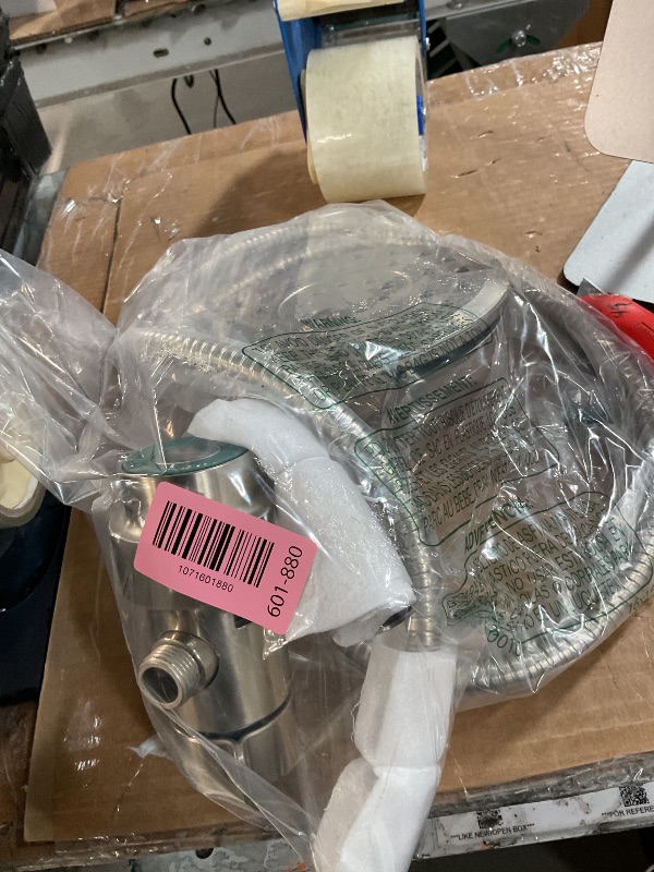 Photo 1 of ***MISSING PARTS***
Moen Verso Brushed Nickel Eight-Function 7" Wide Spray Shower Head and Detachable Handshower Combo with 72" Hose, 220C3BN