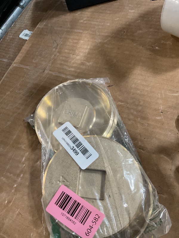 Photo 1 of (4 Pack) Asterbacks 4 inch Sewer Cleanout Cap Brass Plug, Countersunk Design for 4 inch NPT Pipe QJG-4-A(4 PCS)