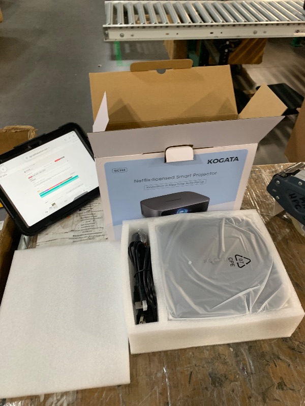 Photo 1 of [Short Throw/Built in Apps] Projector 4K with WiFi and Bluetooth, 2000ANSI TOF Auto Focus Keystone Smart Projector for Dolby Audio Home Theater Movie, Kogata Outdoor Projector Portable Ceiling Gray