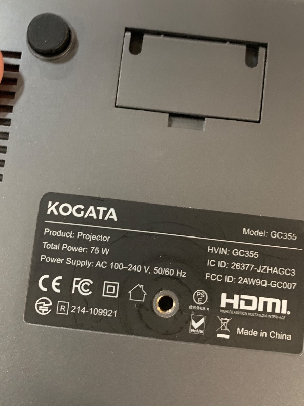 Photo 1 of [Short Throw/Built in Apps] Projector 4K with WiFi and Bluetooth, 2000ANSI TOF Auto Focus Keystone Smart Projector for Dolby Audio Home Theater Movie, Kogata Outdoor Projector Portable Ceiling Gray
