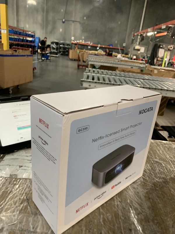 Photo 1 of [Short Throw/Built in Apps] Projector 4K with WiFi and Bluetooth, 2000ANSI TOF Auto Focus Keystone Smart Projector for Dolby Audio Home Theater Movie, Kogata Outdoor Projector Portable Ceiling Gray