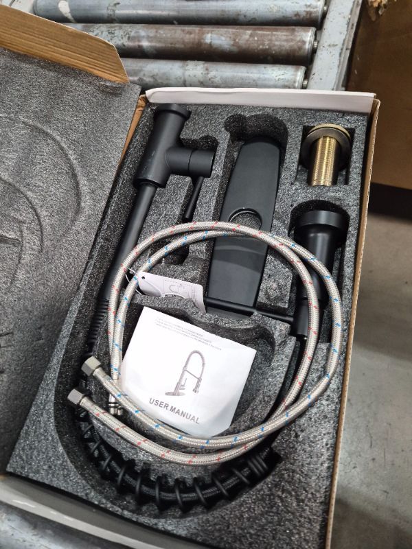 Photo 1 of ***********FOR PARTS ONLY- missing parts**************
OWOFAN Kitchen Faucet with Pull Down Sprayer Black 1 Handle Pull Out Spring Sink Faucets 1 Hole Or 3 Hole Dual Function for Farmhouse Camper Laundry Utility Rv Wet Bar